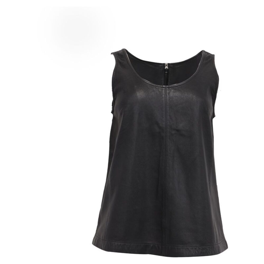 Marc by Marc Jacobs Sleeveless Blouse in Black Leather